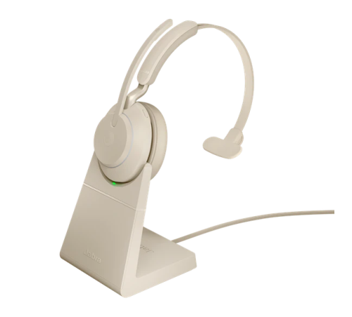 Jabra Evolve2 65 USB-A MS Mono Desk Stand Beige (26599-899-988) Jabra Evolve2 65 USB-A MS Mono Desk Stand Beige (26599-899-988)