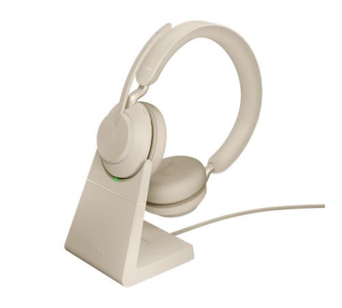 Jabra Evolve2 65 USB-A UC Desk Stand Beige (26599-989-988) Jabra Evolve2 65 USB-A UC Desk Stand Beige (26599-989-988)