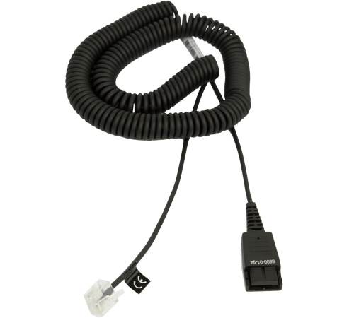 Кабель Jabra QD на спеціальний роз’єм RJ45, спіральний, 0,5–2 м