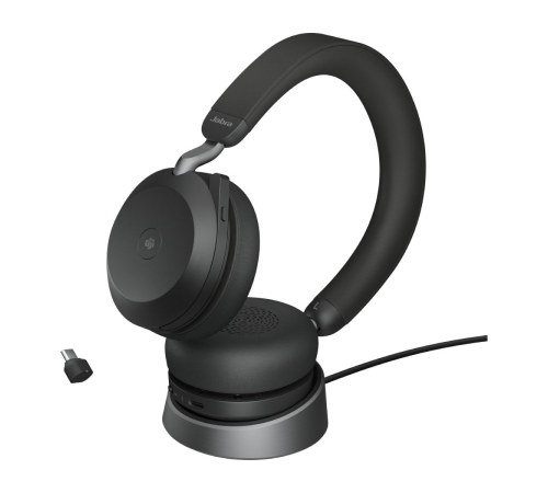 Jabra Evolve2 75 USB-C UC Stereo Black із зарядним пристроєм Jabra Evolve2 75 USB-C UC Stereo Black із зарядним пристроєм